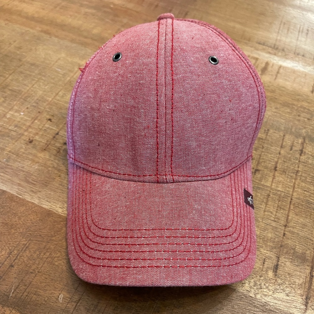 Original Penguin hat/cap faded red NICE